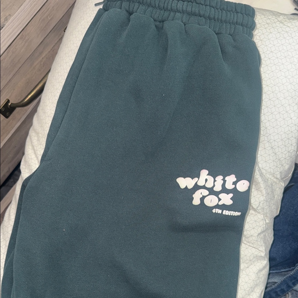 White Fox Boutique Dark Green Track Pants